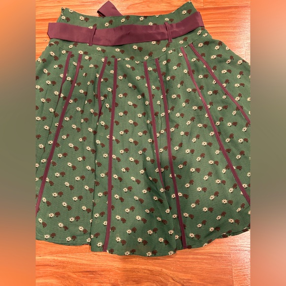Anthropologie Nick & Mo Floral Skirt with Ribbon Belt Size 2/4 - Picture 3 of 10